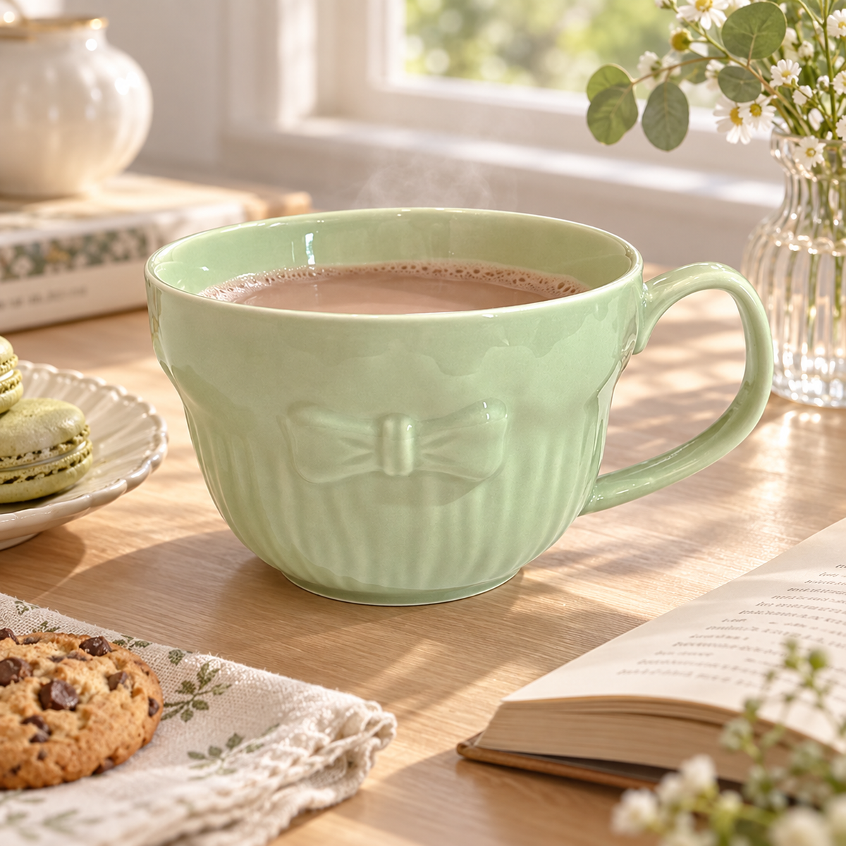 Bow Ceramic Bowl with Handle