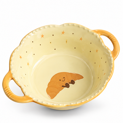 Cute Croissant Ceramic Tableware Set