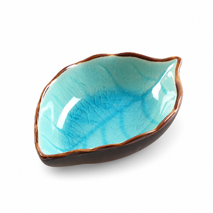 Leaf-Shaped Ceramic Dipping Sauce Dishes