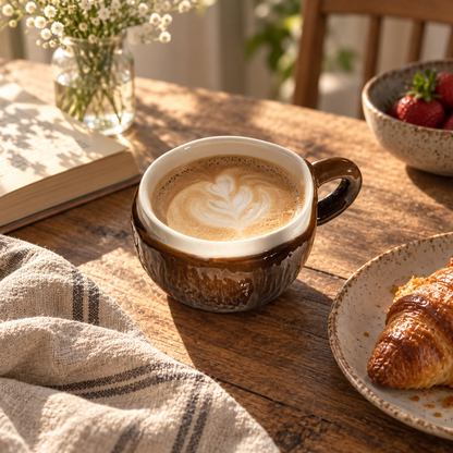 Creative Coconut Shell Shaped Ceramic Coffee Mug
