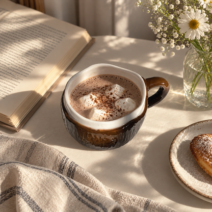 Creative Coconut Shell Shaped Ceramic Coffee Mug