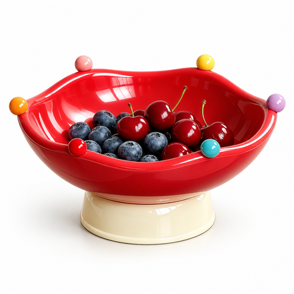 Creative Double Layer Rotating Fruit Bowl with Drain Basket
