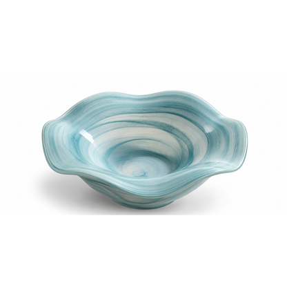 Creative Wavy Glass Fruit Bowl