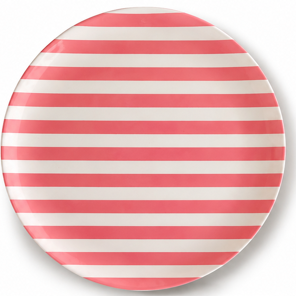 Nordic Style Bamboo Fiber Round Dinner Plate Decorative Fruit Dessert Salad Dish