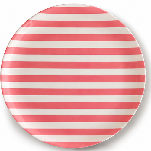 Nordic Style Bamboo Fiber Round Dinner Plate Decorative Fruit Dessert Salad Dish