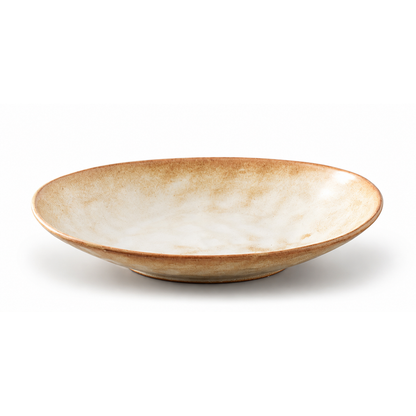 Kiln Transformed Glaze Oval Ceramic Serving Plate Vintage Boat Shaped Deep Dish Dishwasher Safe